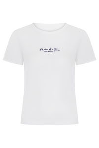 Signature Baby Tee - White - Whale Of A Time Clothing