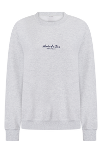 Signature Unisex Sweatshirt - Light Grey - Whale Of A Time Clothing