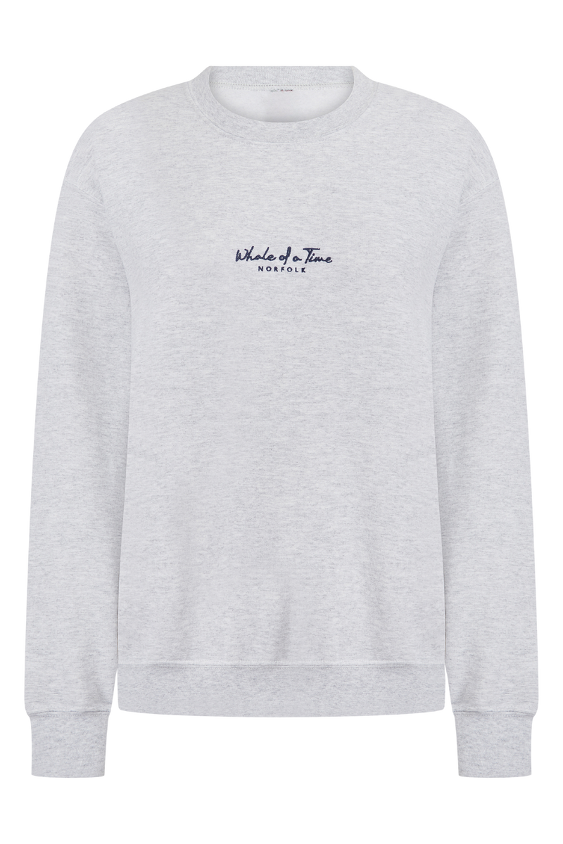 Signature Unisex Sweatshirt - Light Grey - Whale Of A Time Clothing