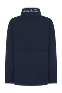 Pembroke Pullover Unisex Fleece - Navy & Light Blue - Whale Of A Time Clothing