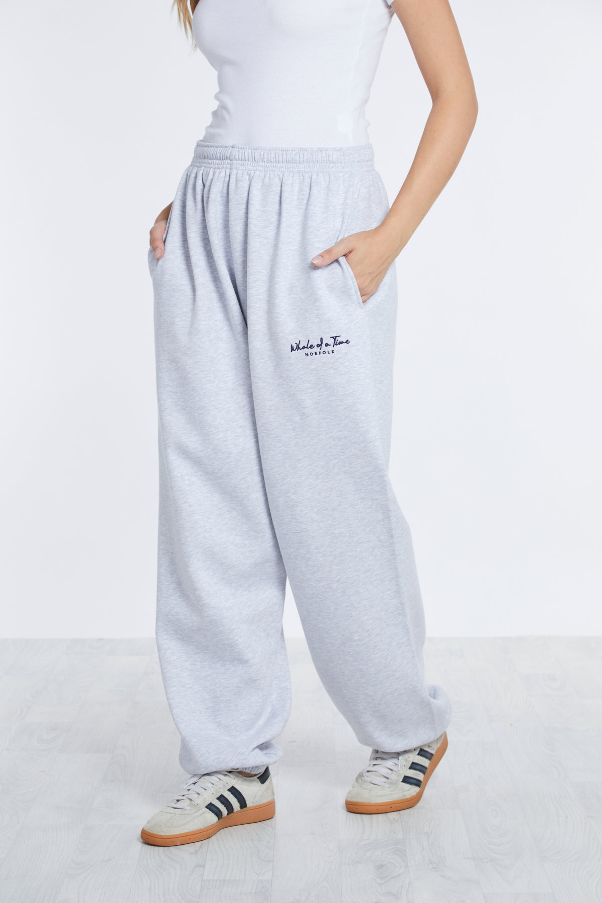 Signature Joggers Unisex - Light Grey - Whale Of A Time Clothing