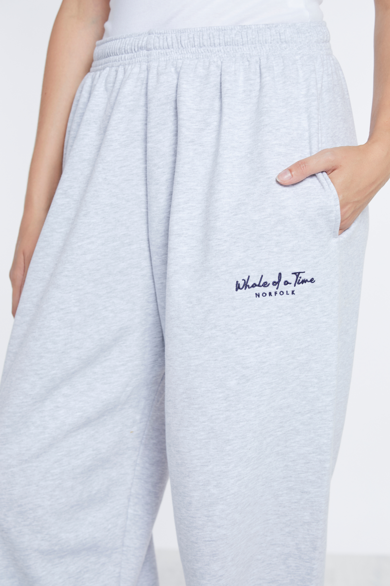 Signature Joggers Unisex - Light Grey - Whale Of A Time Clothing