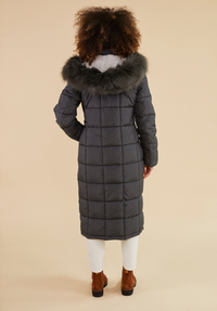 Chatsworth Longline Puffer Coat - Charcoal