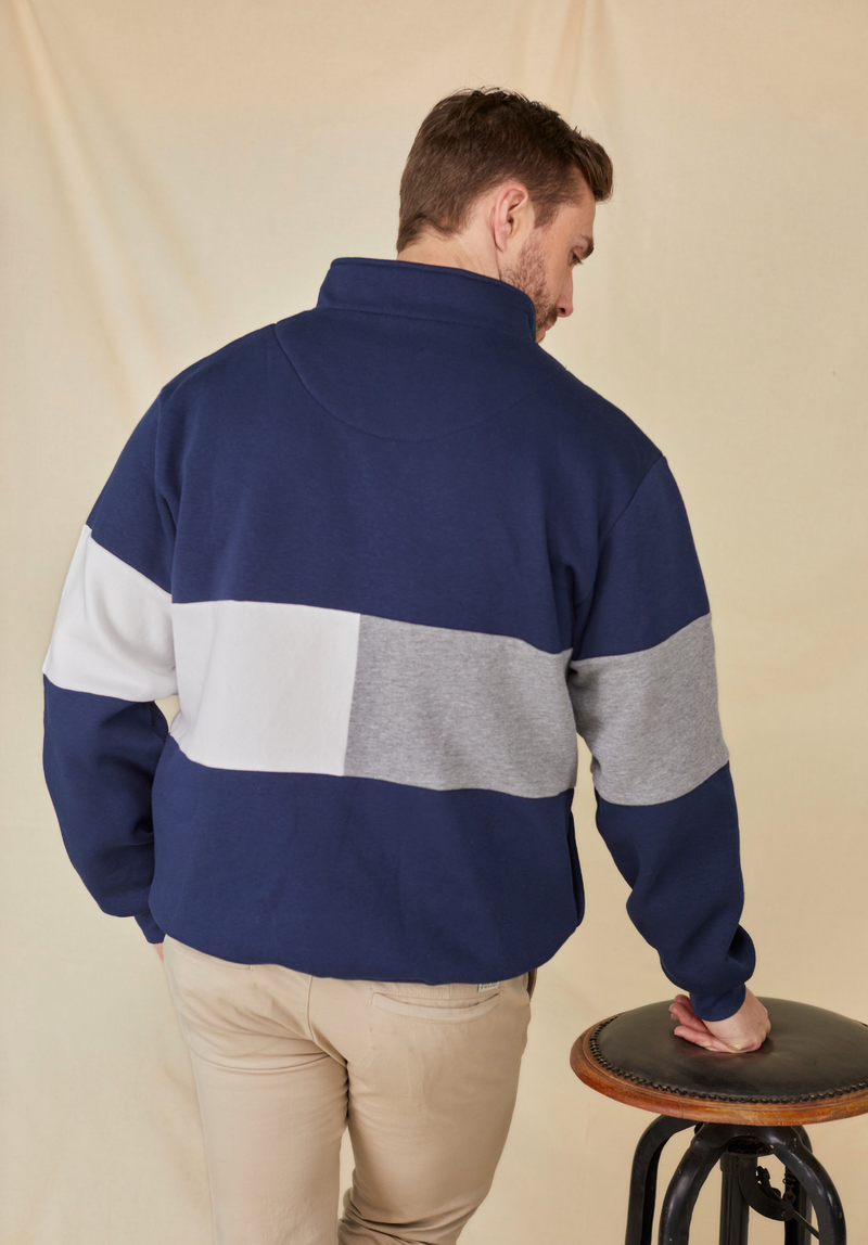 Norfolk Men's Quarter Zip Sweatshirt - Navy