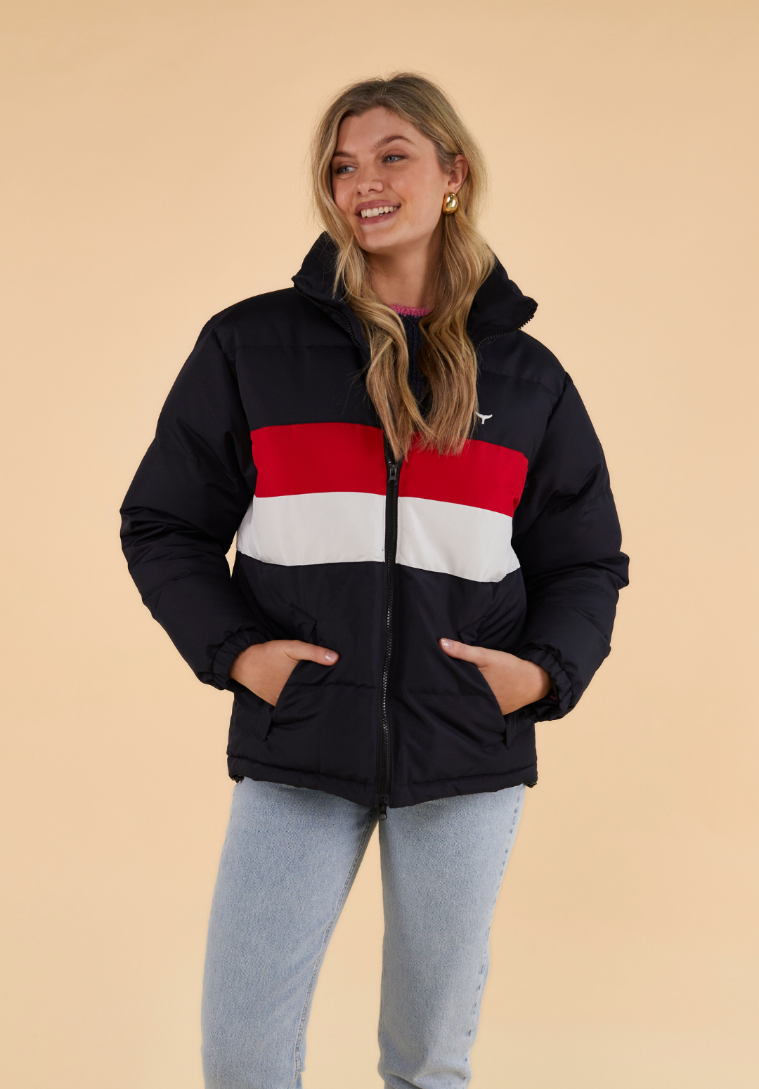 Penzance Women's Puffer Jacket - Navy