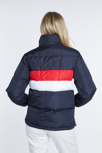 Penzance Unisex Puffer Jacket - Navy - Whale Of A Time Clothing