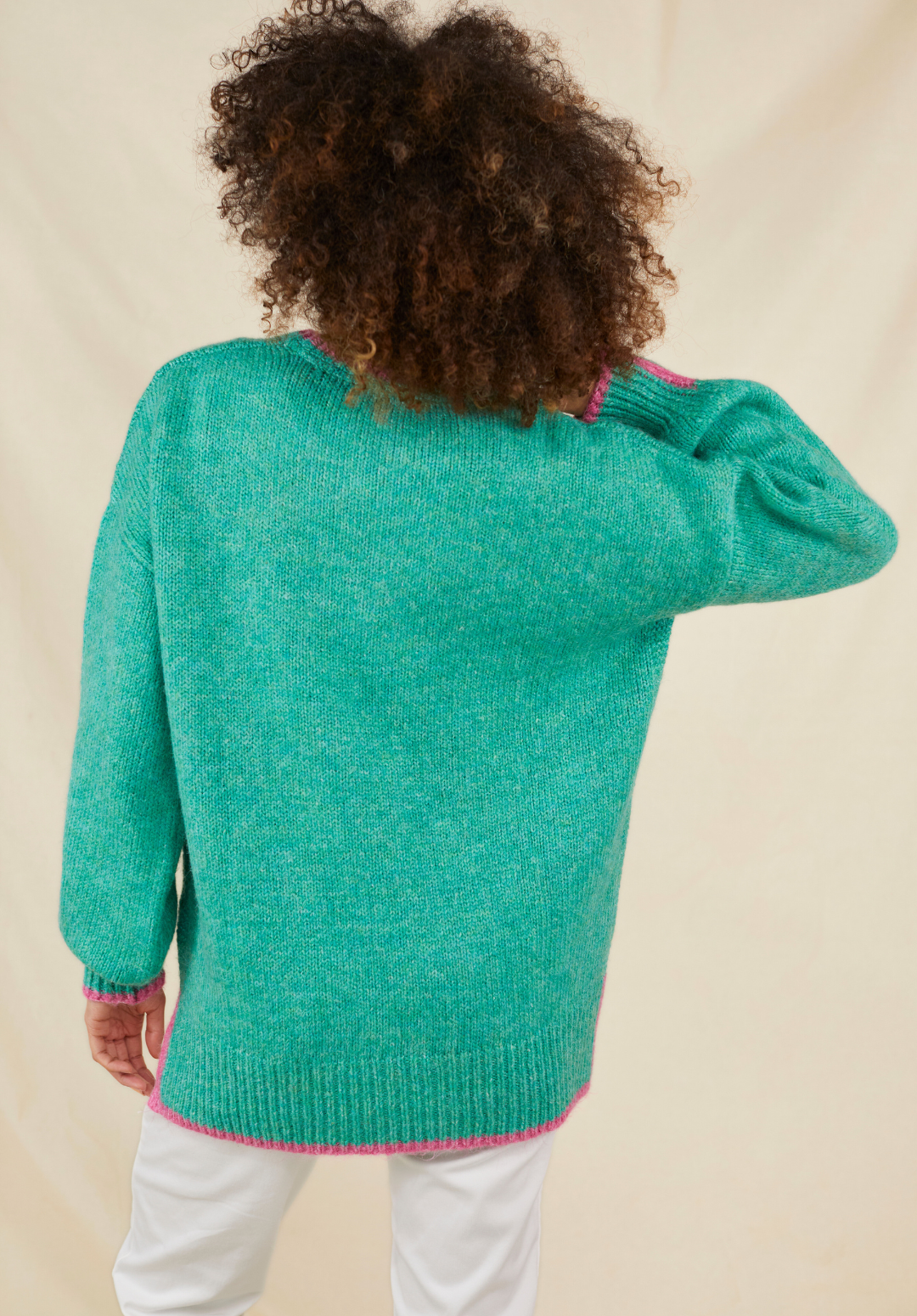 Rockingham Women's Jumper - Green/Pink