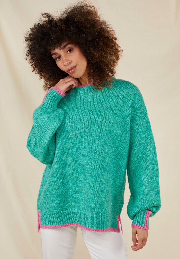 Rockingham Women's Jumper - Green/Pink