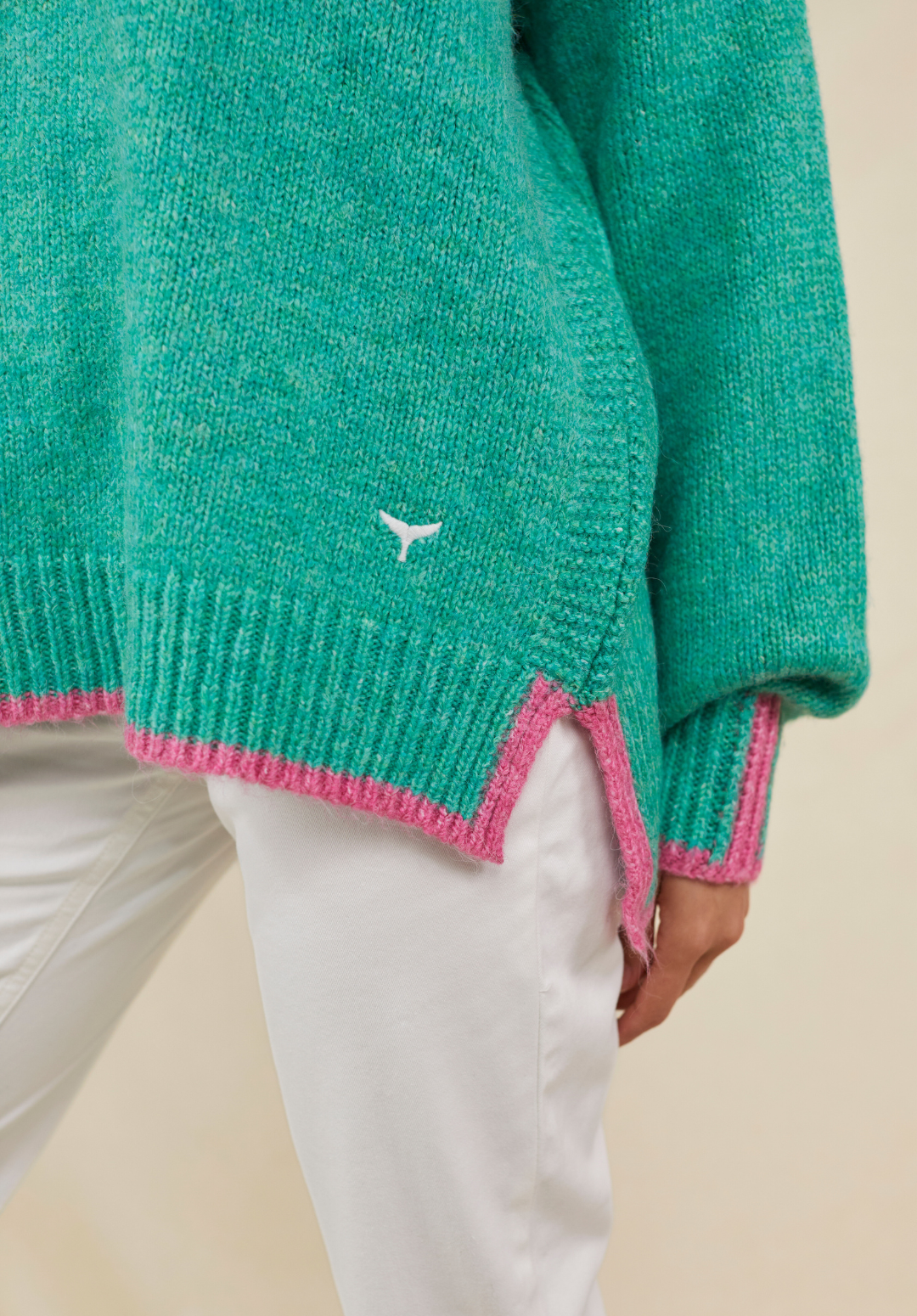 Women's Rockingham Jumper - Green/Pink