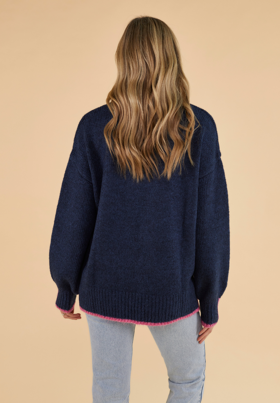 Rockingham Women's Jumper - Navy/Pink