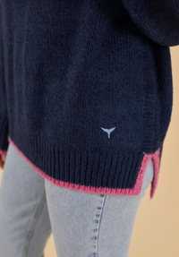 Rockingham Women's Jumper - Navy/Pink