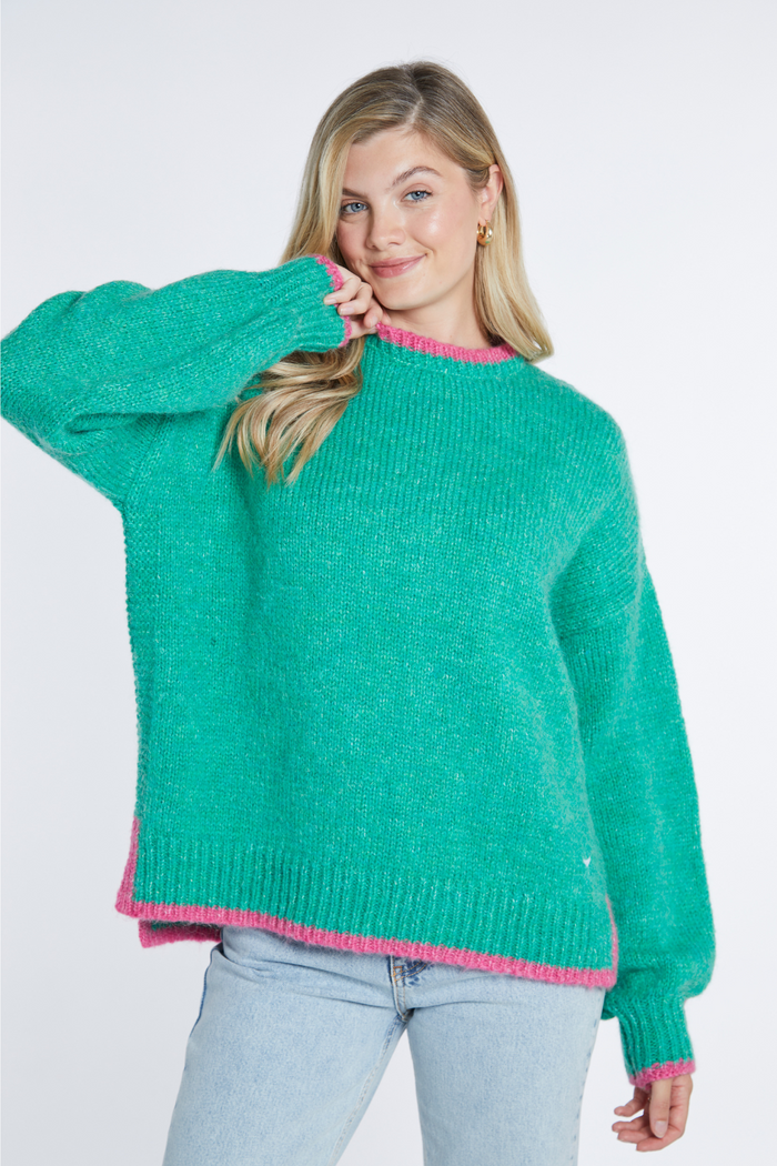 Rockingham Jumper - Green/Pink