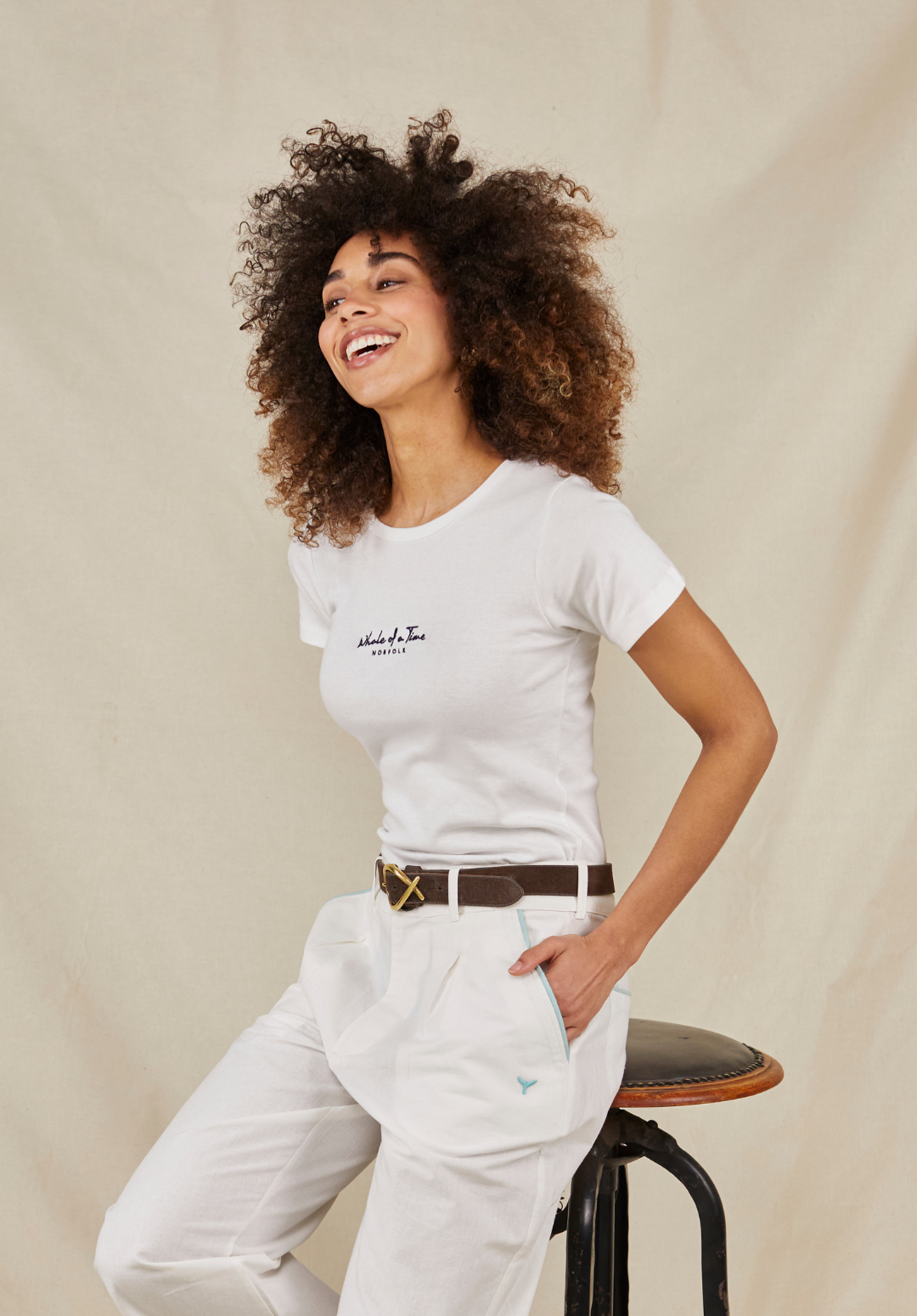 Signature Women's Baby Tee - White