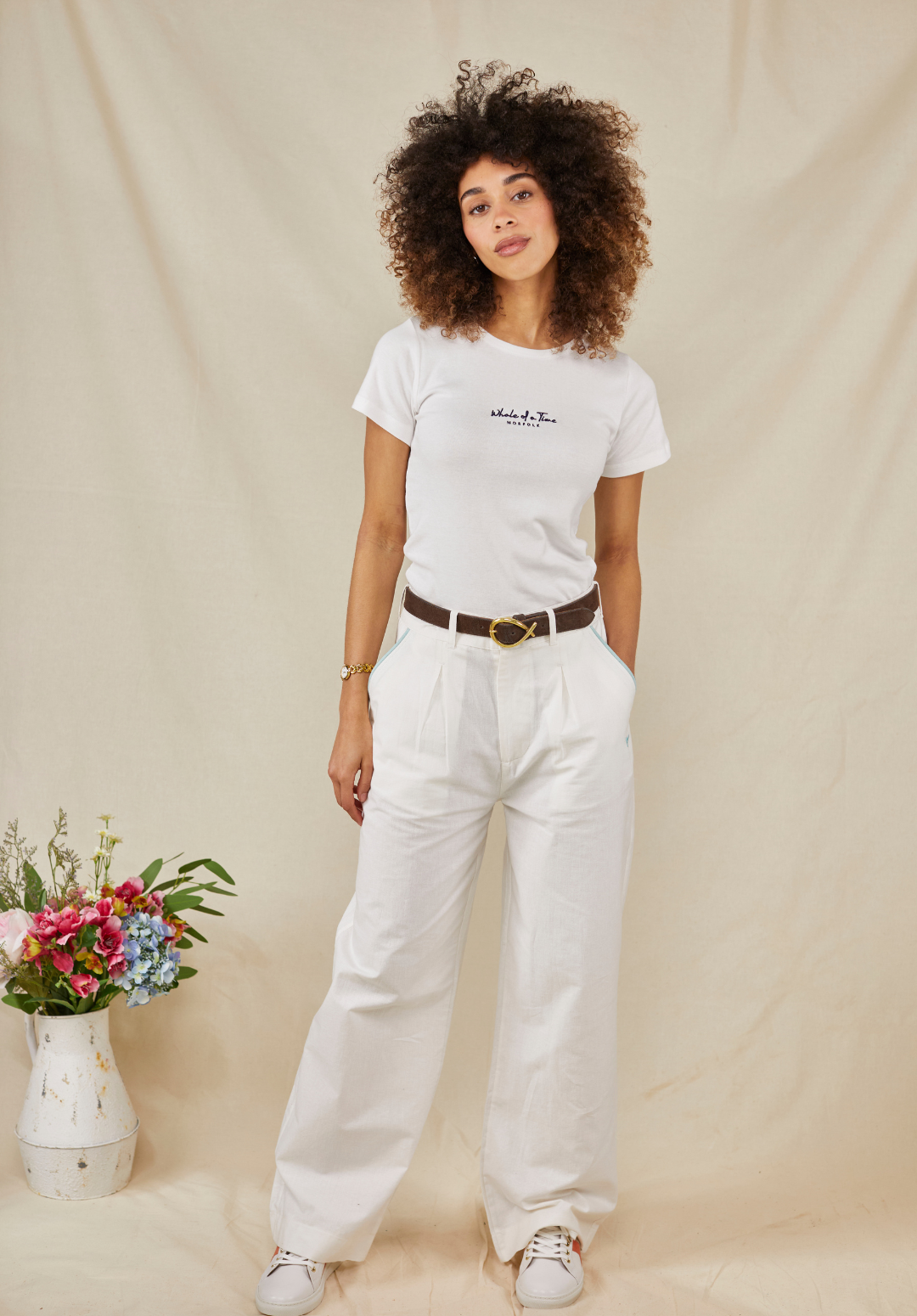 Signature Women's Baby Tee - White