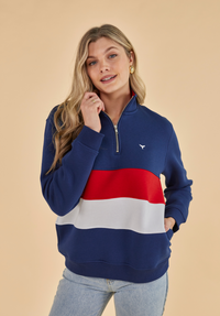 Suffolk Women's Quarter Zip Sweatshirt - Navy