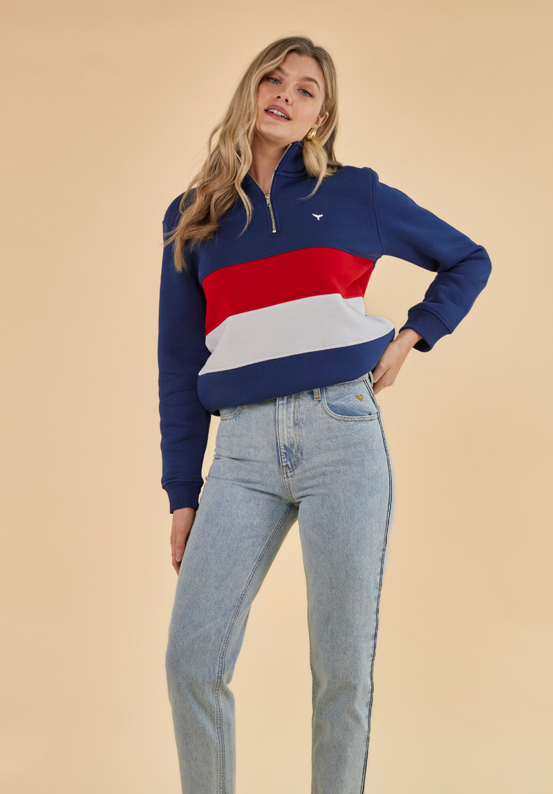 Suffolk Women's Quarter Zip Sweatshirt - Navy