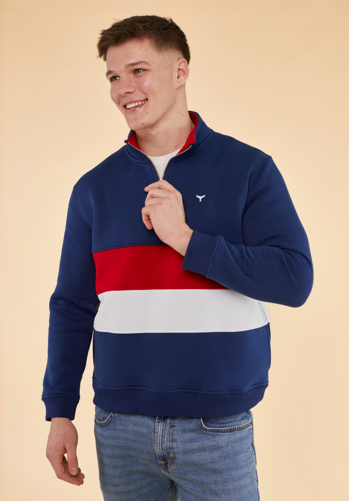 Suffolk Men's Quarter Zip Sweatshirt - Navy