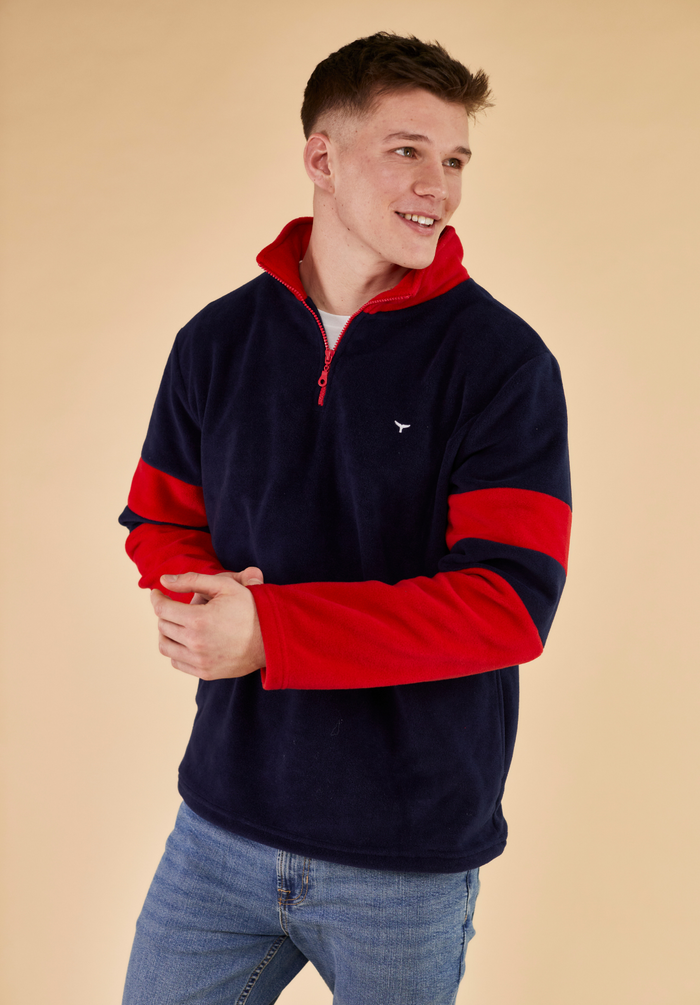 Weybourne Men's Fleece Quarter Zip - Navy