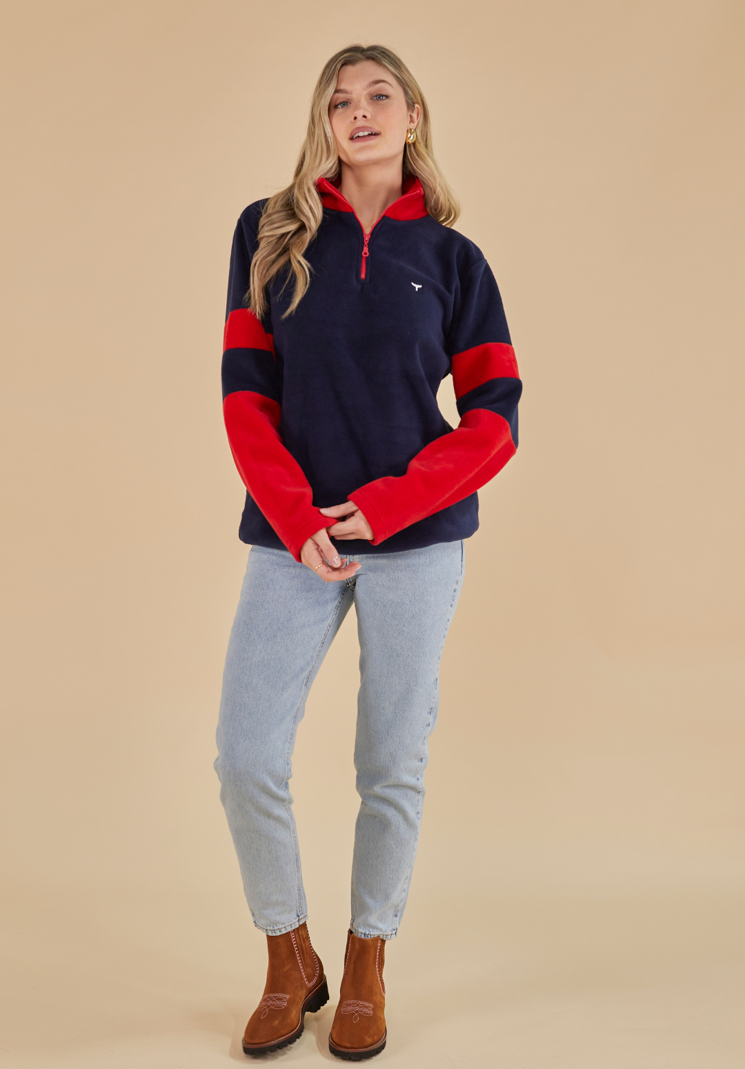 Weybourne Women's Fleece Quarter Zip - Navy