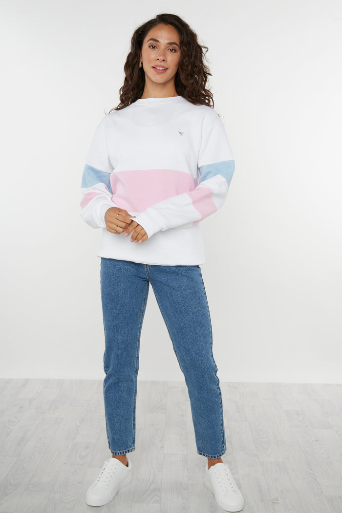 Minke Unisex Sweatshirt - White - Whale Of A Time Clothing