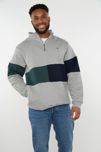 Norfolk Unisex Quarter Zip Sweatshirt - Grey