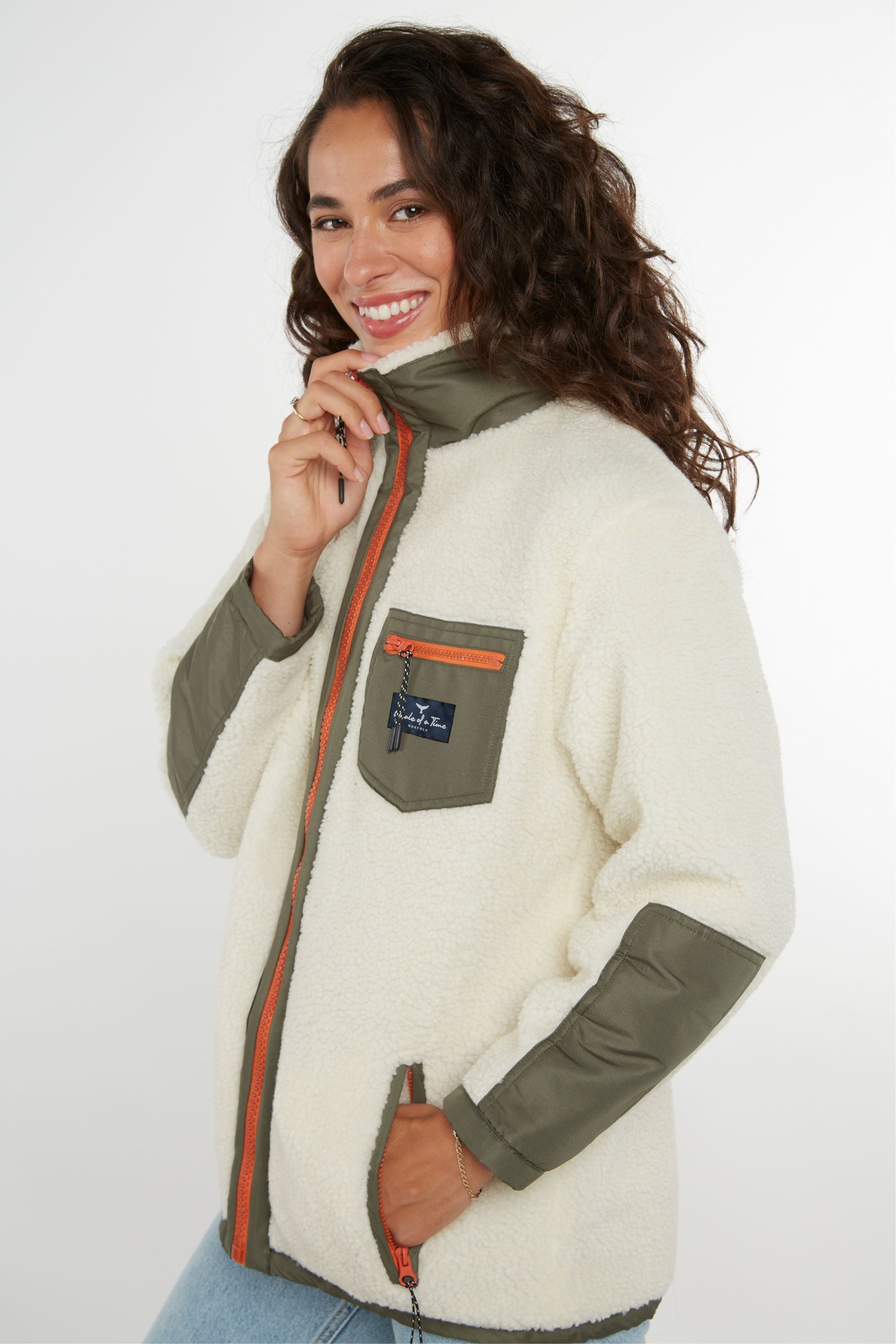 Highland Unisex Sherpa Jacket Cream